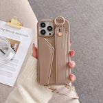 Fashion Crossbody iPhone Case with Cardholder and Strap