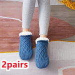 Cozy Fleece-Lined Knit Slippers