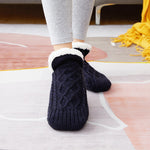 Cozy Fleece-Lined Knit Slippers