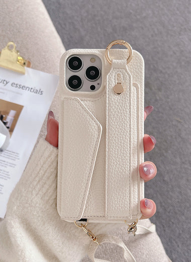 Fashion Crossbody iPhone Case with Cardholder and Strap