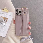 Fashion Crossbody iPhone Case with Cardholder and Strap