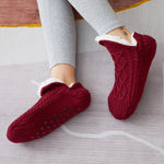 Cozy Fleece-Lined Knit Slippers