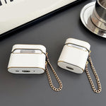 Luxurious Leather AirPods Case with Chain – Stylish and Protective