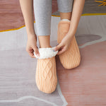 Cozy Fleece-Lined Knit Slippers